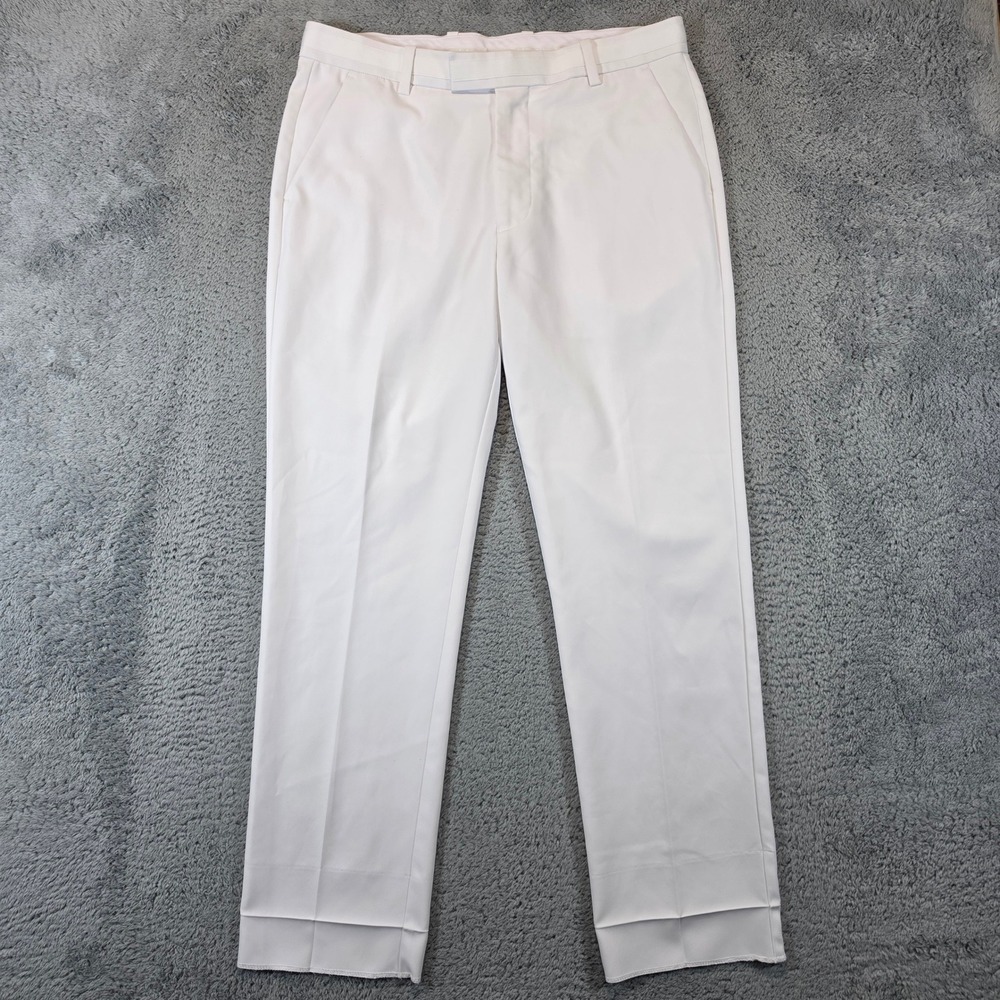 G/FORE Golf Pants Mens 33x29 White Performance Twill Straight Trousers Preppy